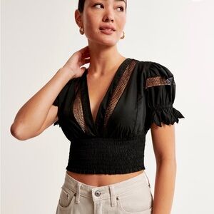 NWT, Abercrombie cropped blouse. Size L.